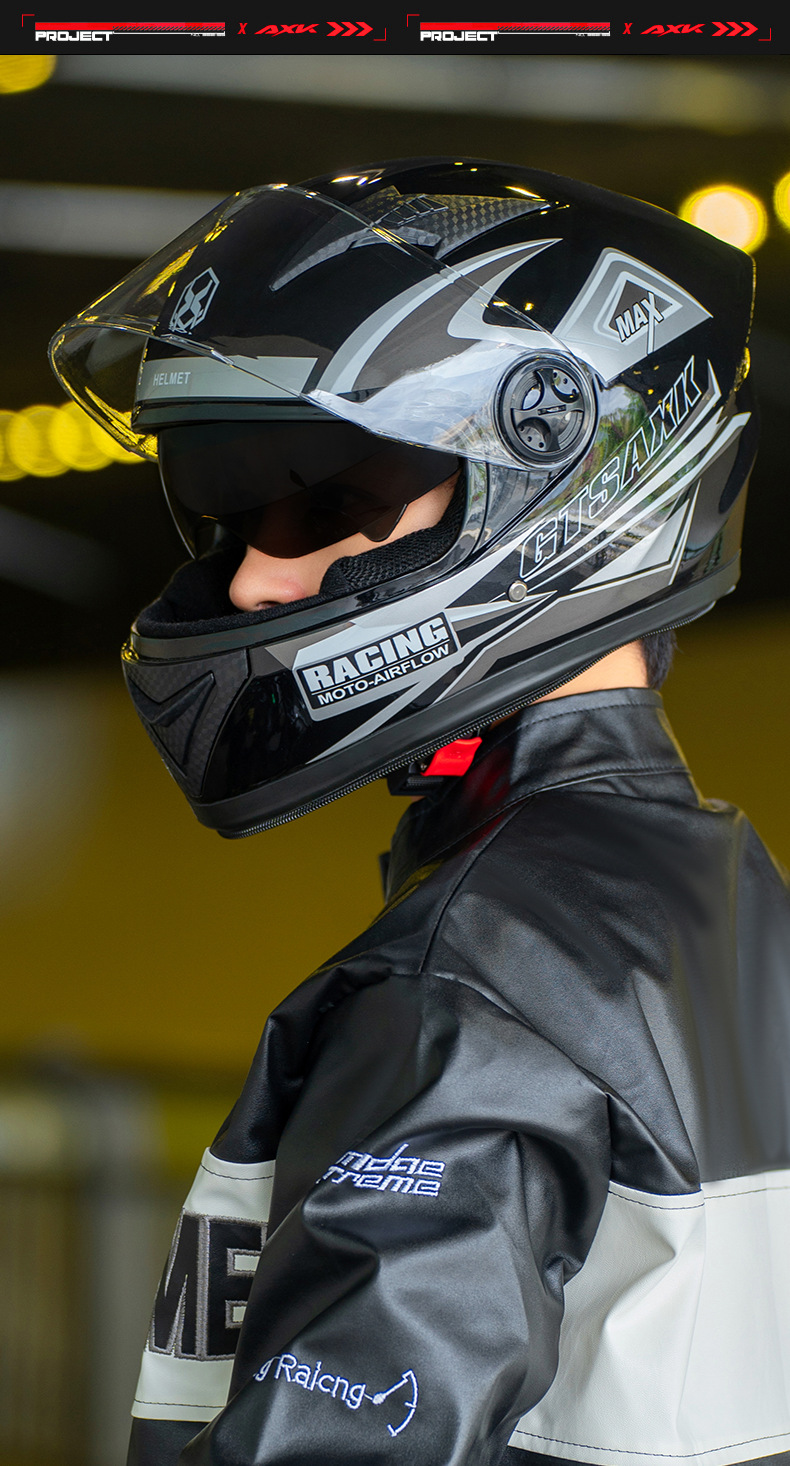 Foreign Trade Exclusive Electric Vehicle Helmet for Men, Winter Warm Full-Face Helmet for Motorcycle Riding, Women's All-Season Full-Face Helmet