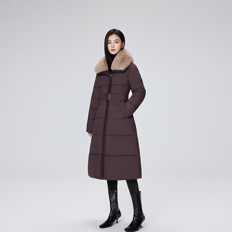 Europa estación de plumón mujer suelta 2025 otoño invierno ropa media y larga rodilla cintura chaqueta de algodón fría gruesa chaqueta image 4