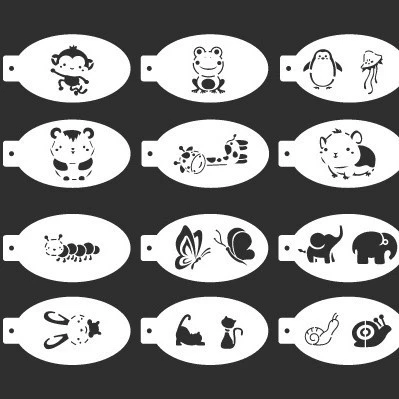 Painted inkjet children's template for face, mold, new collection