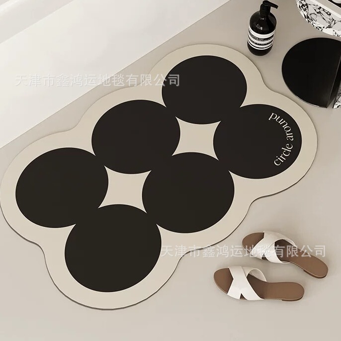 Modern Simple Toilet Water Absorbent Floor Mat Bathroom Diatom Mud Quick-drying Floor Mat Toilet Door Entrance Non-slip Foot Mat Modern Simple Toilet Water Absorbent Floor Mat Bathroom Diatom Mud Quick-drying Floor Mat Toilet Door Entrance Non-slip Foot Mat