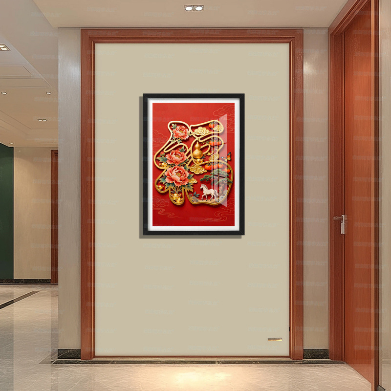 [Algodón importado] Mona Lisa real cruz de bordado de caballo de pintura tradicional china de Jinfu paisaje sala de estar bordado a mano