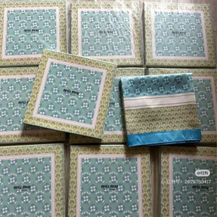Spring New Square Scarf High-End Imitation Silk Scarf Miumiu Accessible Luxury High-End Small Silk Scarf Fashion