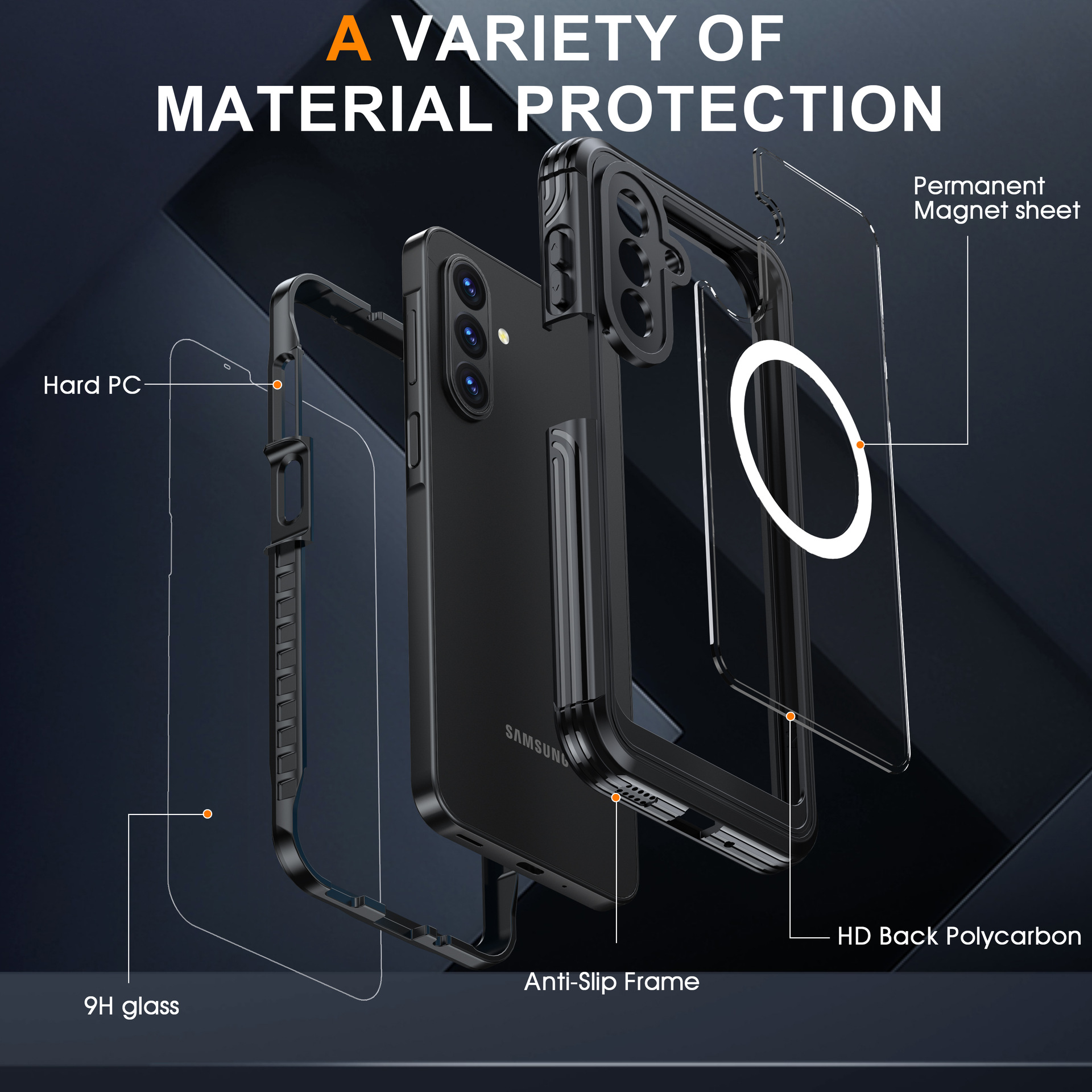 Funda de vidrio antichoque con protector de pantalla samsung a17_voghion.com