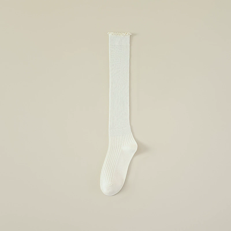 Осенне-зимние высокоэластичные комфортные гольфы для женщин с декоративным краем, японский кружевной стиль, элегантные чулки