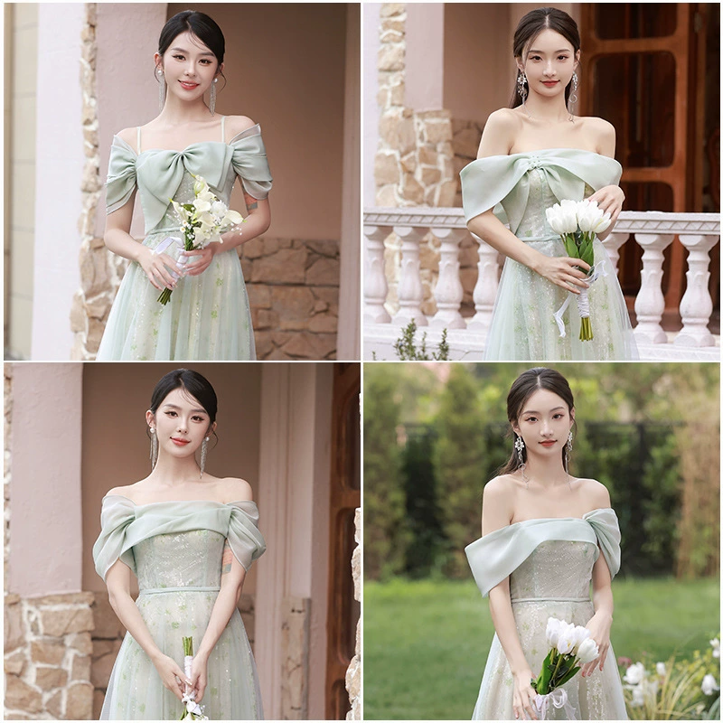 Bridesmaid dress, green evening dress