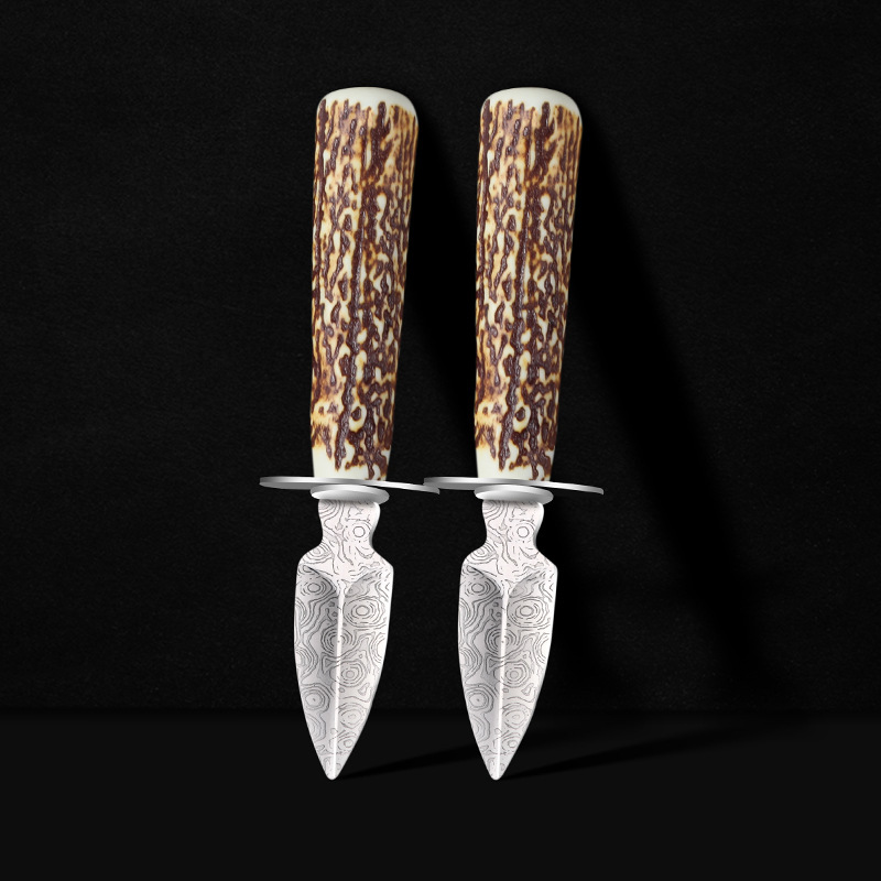 cuchillo de ostras, cuchillo de ostras doméstico, acero inoxidable, herramienta comercial de caparazón de ostras marinas
