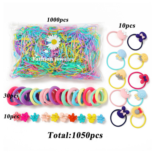 Shopee's new creative simple and stylish children's disposable hair ties, affordable children's colorful elastic bands for wholesale