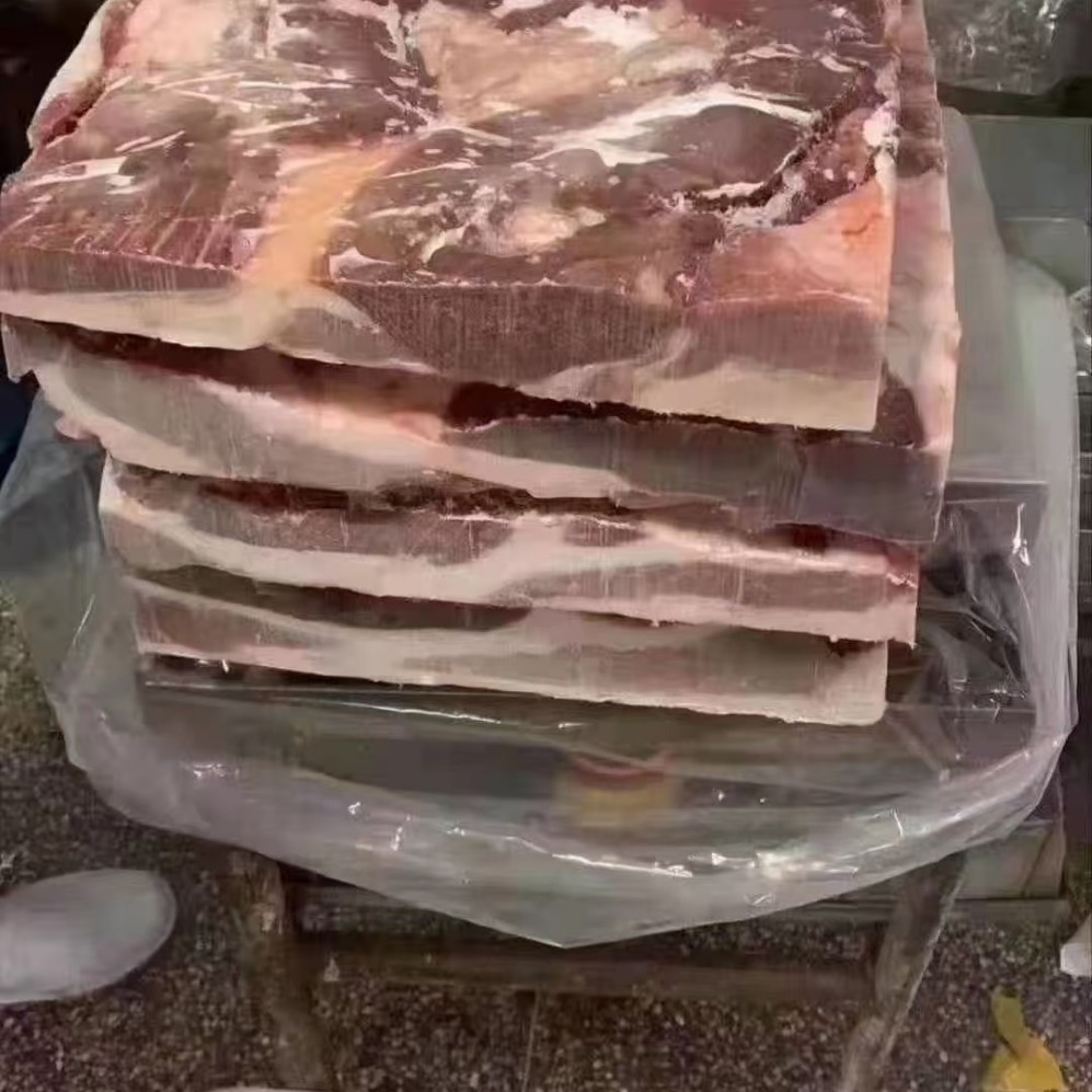 供应去皮中方精修边五花猪肉五花肉砖块