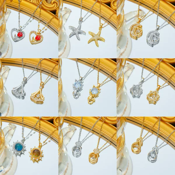 Amazon New Accessories Korean Fashion Fashion Pendant Necklace Ins Boys and Girls Couple Personalized Clavicle Chain
