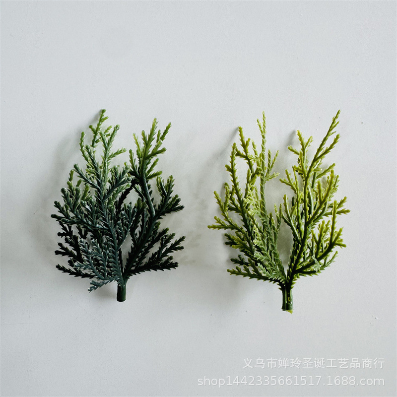 仿真植物塑料水草配件 8CM圣诞松针草圣诞圈烛台花环装饰小草批发|undefined