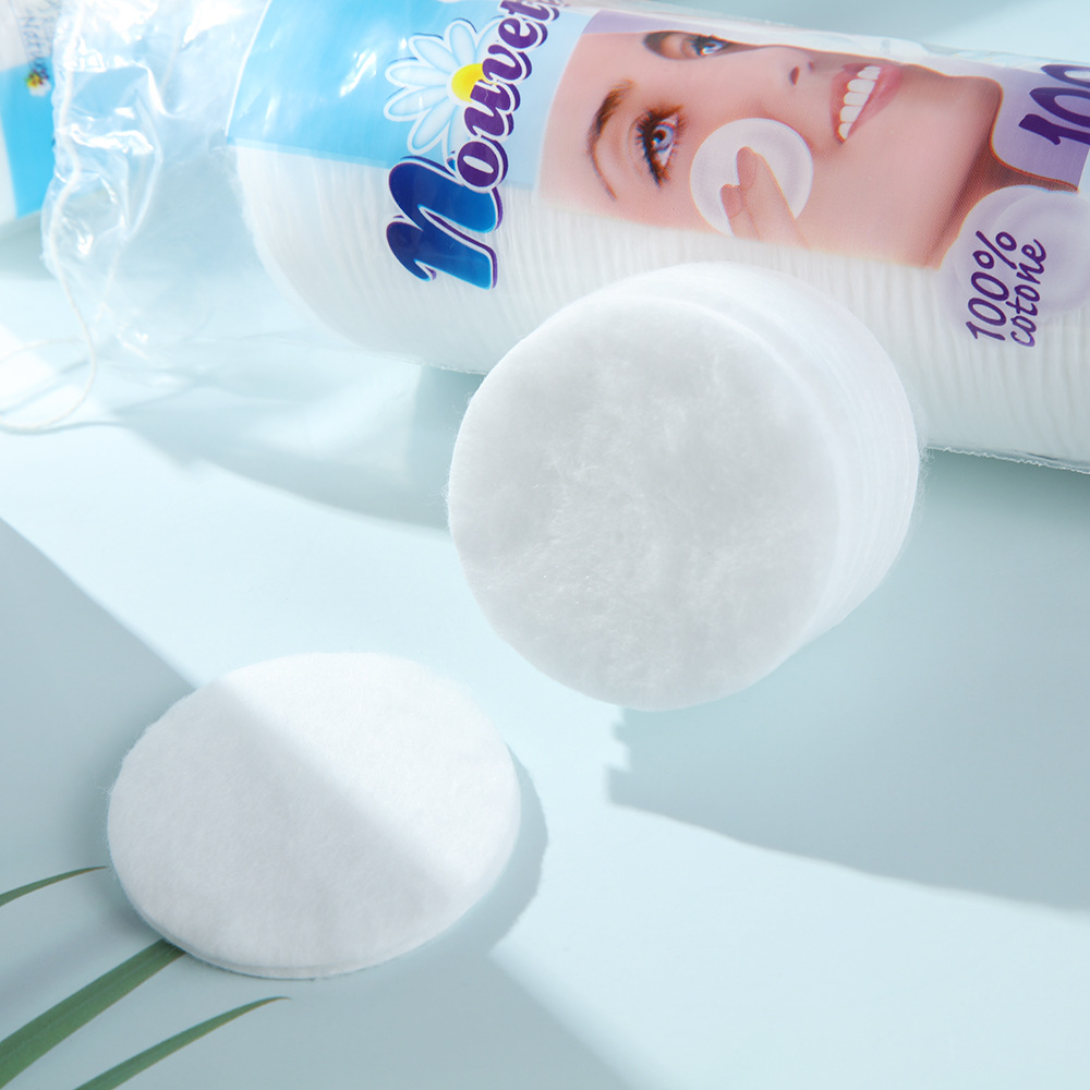Estación internacional bolsillo rebanada de algodón redondo rebanada de algodón cosmético desechable para salón de belleza espesar mango rebanada de algodón redondo para instrumento de belleza