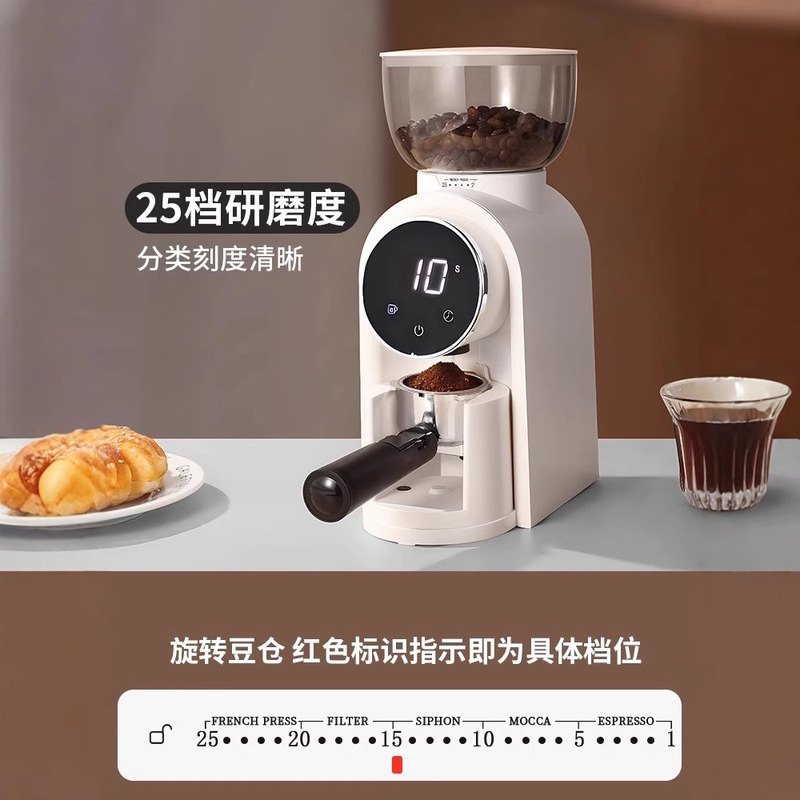 跨境电动磨豆机咖啡豆研磨器手冲意式磨粉机110V220V420钢芯批发|undefined