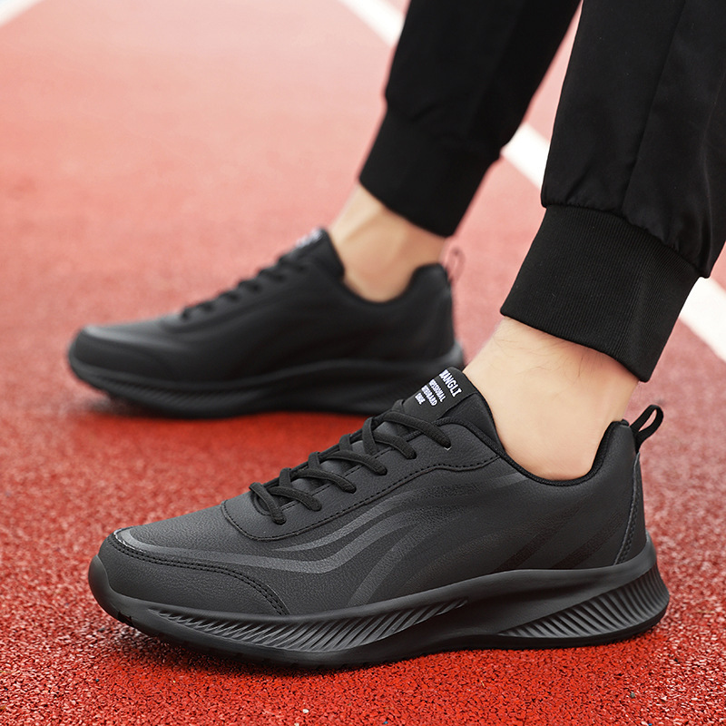 Men's Leather Sports Shoes, Autumn and Winter Lightweight Non-Slip Hiking Casual Shoes, Cushioning Running Shoes, Trendy Men's Shoes, Travel Shoes Men's Leather Sports Shoes, Autumn and Winter Lightweight Non-Slip Hiking Casual Shoes, Cushioning Running Shoes, Trendy Men's Shoes, Travel Shoes