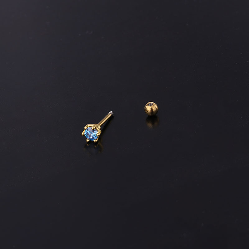 Ear Cartilage Rings & Studs Simple Style Geometric Copper Plating Artificial Gemstones display picture 4