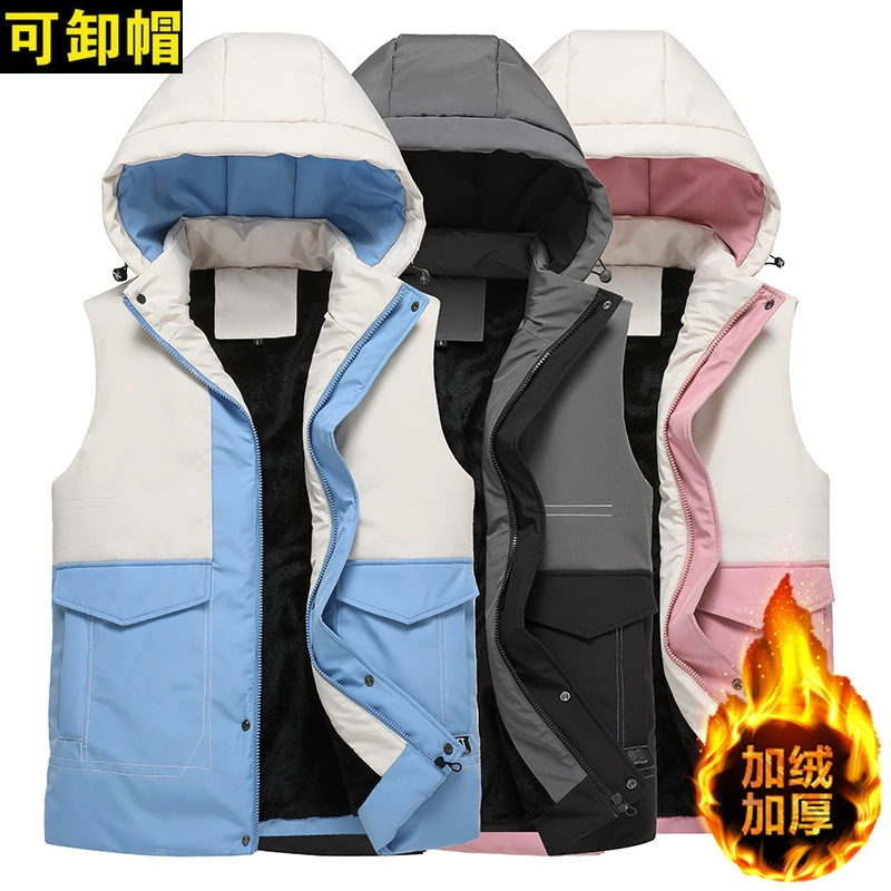 215 Мужской хлопковый жилет, весенне-осенний модный жилет, жилет, зимний теплый пуховый хлопковый жилет на флисовой подкладке