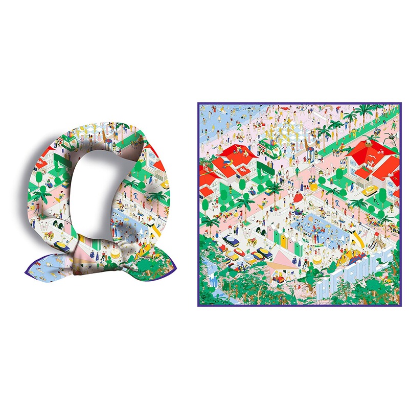 53cm Korean style fashionable artistic small square scarf beach swimming pool women's all-match small scarf scarf scarf scarf 53cm Korean style fashionable artistic small square scarf beach swimming pool women's all-match small scarf scarf scarf scarf