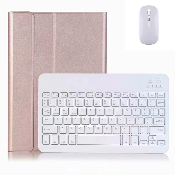 Golden keyboard, mouse, pink gold, bluetooth