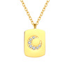 Fashionable zirconium stainless steel, necklace, pendant, 2022 collection, light luxury style, wholesale