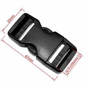 Factory Direct Sales Ready Supply Buckle Plastic Stroller Backpack Buckle 25mm Double Adjustment Buckle