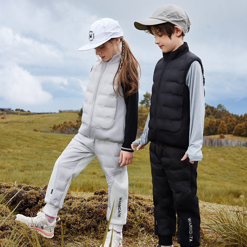 ​​Kids' Down Vest Winter Warm Puffer Jacket For Boys & Girls, Lightweight Quilted Sleeveless Coat, Soft Shell Outerwear (Black/Blue/Pink/Gray)​​_voghion.com