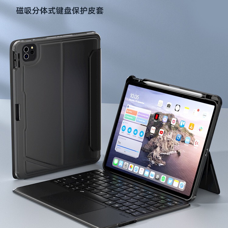 In-Stock 2025 Model iPad 11Th Generation Tablet Compatible with Air 4/5/6/7 Detachable Leather Case Bluetooth Keyboard Tablet Protective Cover