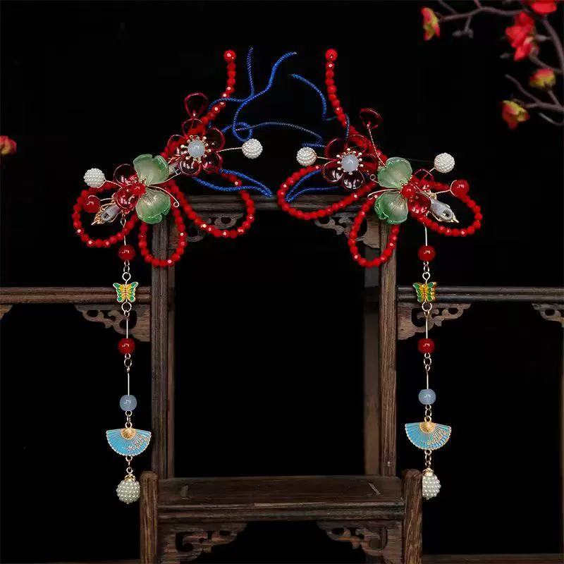 Hair accessory, red festive hairgrip