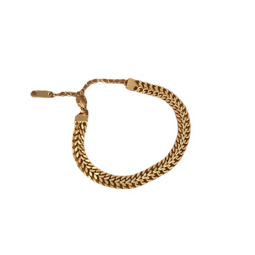 European and American simple retro niche thick chain gold ins internet celebrity fashion advanced clavicle chain titanium steel necklace