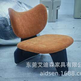 意式时尚单人沙发椅客厅阳台简约孤形靠背椅设计师创意个性休闲椅