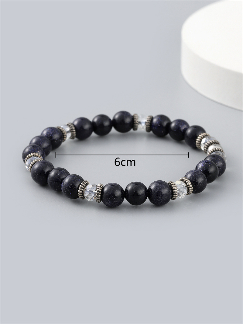 Nueva pulsera de cuentas DIY transfronteriza estación independiente joyería europea y americana pulsera de arena azul pulsera de los hombres