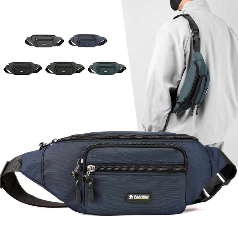 Bolso de cintura para hombre nuevo ocio bolso de hombro de viaje deportivo ligero de nylon montar en el pecho mochila de gran capacidad