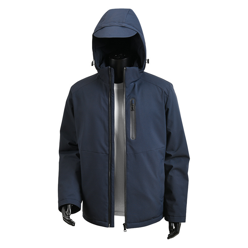Gepolsterte Jacke Herren Lose Gepolsterte Jacke Mit Kapuze Softshell Outdoor Gepolsterte Jacke Herrenjacke_voghion.com