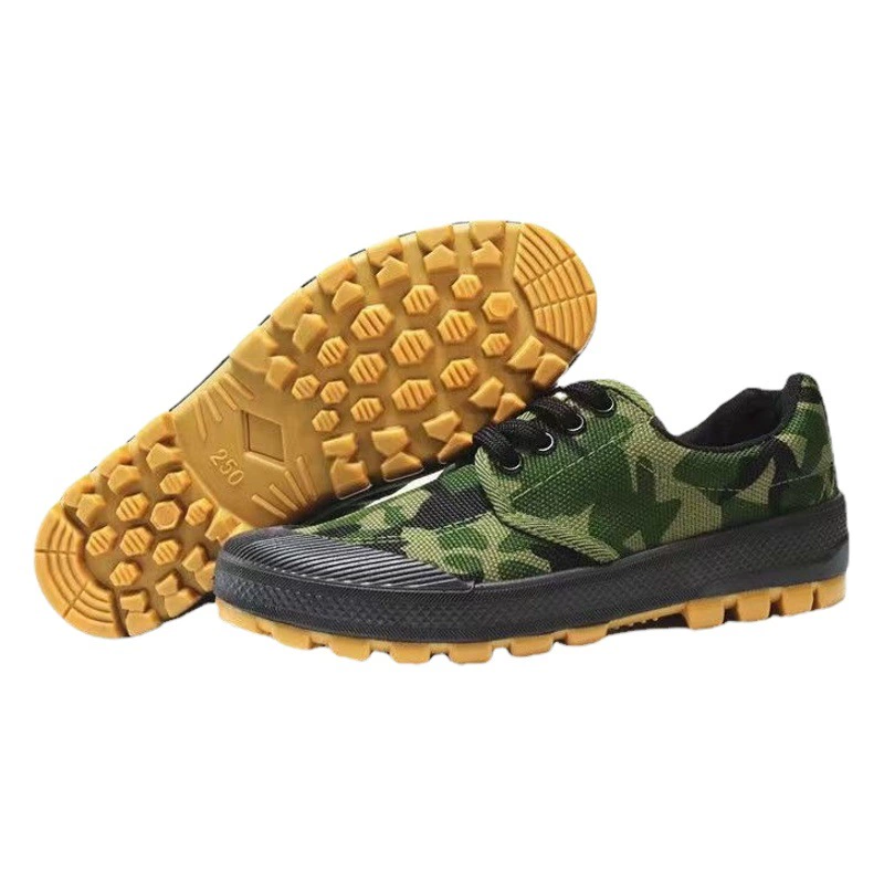 Оптовые рабочие ботинки для весны и осени, резиновые сапоги с резиновой подошвой, камуфляжные, дышащие, нескользящие, износостойкие, подходят для сельскохозяйственных работ, строительных площадок, защитная обувь.