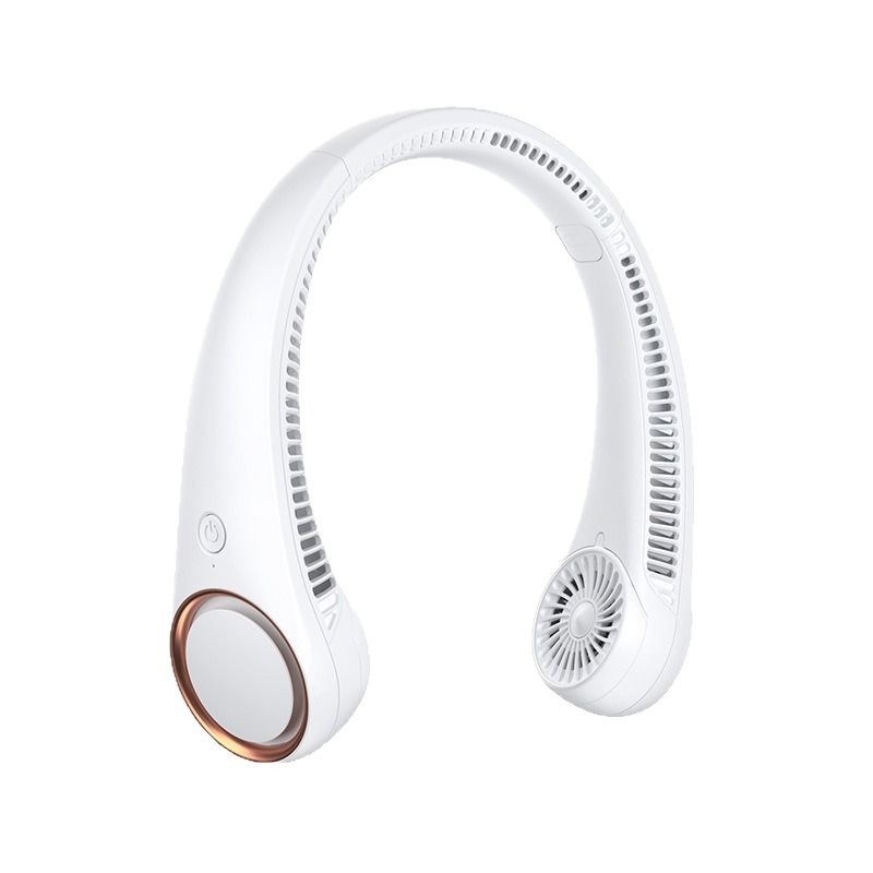 Ventilador de cuello portátil recargable sin aspas, modelo universal para aficionados al deporte, ideal para regalo.