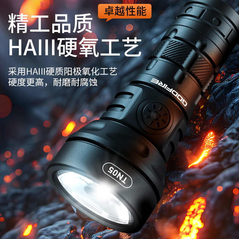 GODFIRE TN05 serie antorcha impermeable al aire libre led carga de emergencia portátil multifunción
