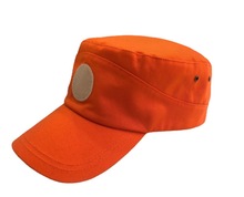 廠家批發消防橙色帽子演練防護帽野外防火訓練帽魔術貼救援帽子