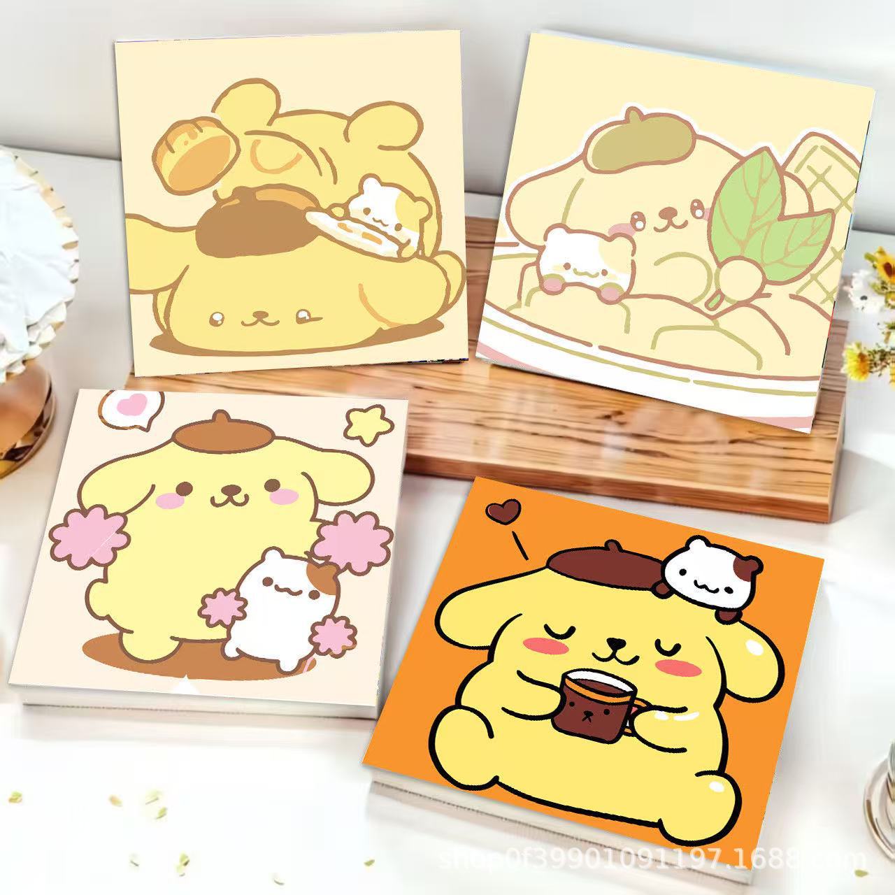 Super Cute Pudding Dog Simple Style DIY Digital Oil Painting Hand-Painted Coloring Oil Painting Decorative Painting Family Interactive Painting