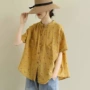 夏季大码女短袖娃娃领衬衫
