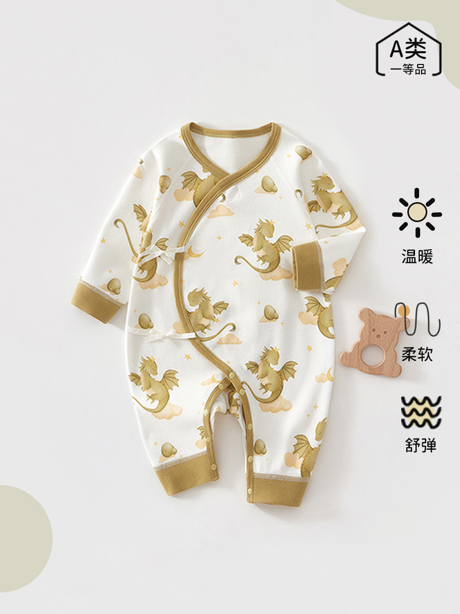 Ropa de mariposa recién nacida primavera y otoño mono, ropa de monje de algodón para bebés recién nacidos, ropa de escalada para bebés