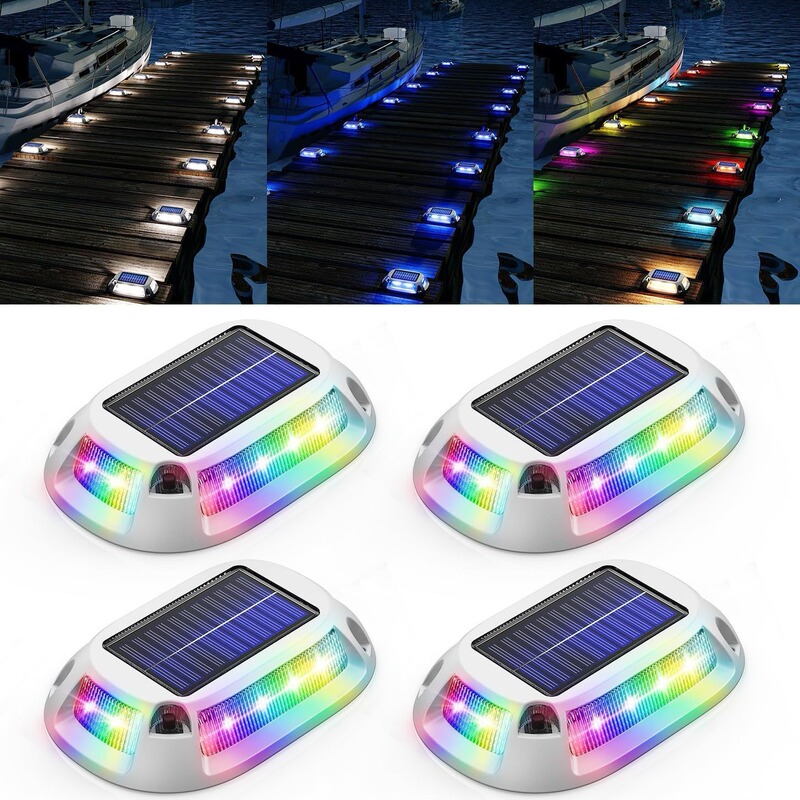 Solar deck light step light pool light cross-border colorful fixed color Lawn ground lamp magic color