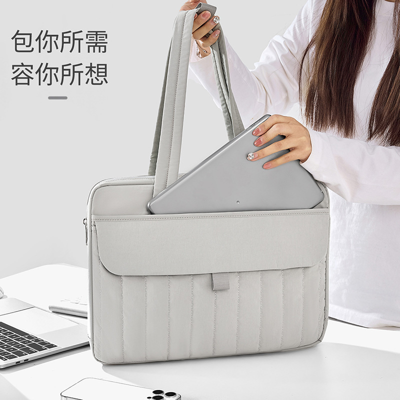 New Japanese-Style Laptop Bag, Large Capacity, Fashionable, Simple, Shockproof, Portable, Export Model