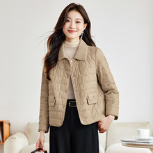 时尚女式棉衣小棉袄2025冬新款洋气小个子轻薄棉服夹棉外套W5883