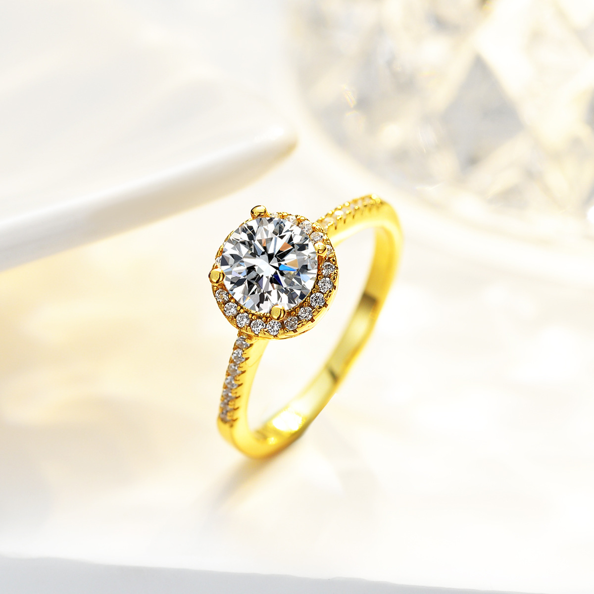 Moissanite Ring Detail