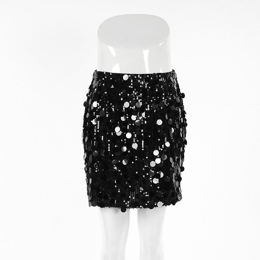175g Weight Short Mini Dress Dress Length Type Hip Skirt Dresses Type Polyester Fabric Type Mid Waist Waist Line Inelastic Elasticity Casual, Holiday Occasion Slim Fit Type Solid Color Pattern Summer, Spring, Autumn Season Women's Gender Sequins Design Streetwear Style Summer Spring Autumn Streetwear Solid Color Polyester Short Mini Dress Skirts 无