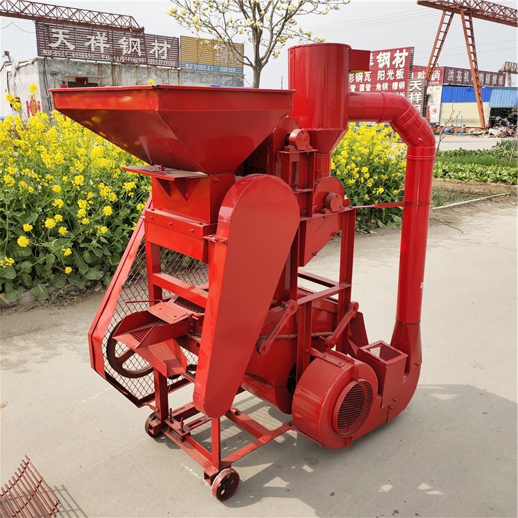 电动筛果子剥壳机 移动式花生脱壳机  环保除尘剥皮机