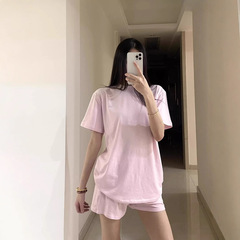 在庫あり skims ゆったり快適な半袖Tシャツとショートパンツのセット 柔らかい肌触りで肌に優しい ホームウェア パジャマセット 女性用