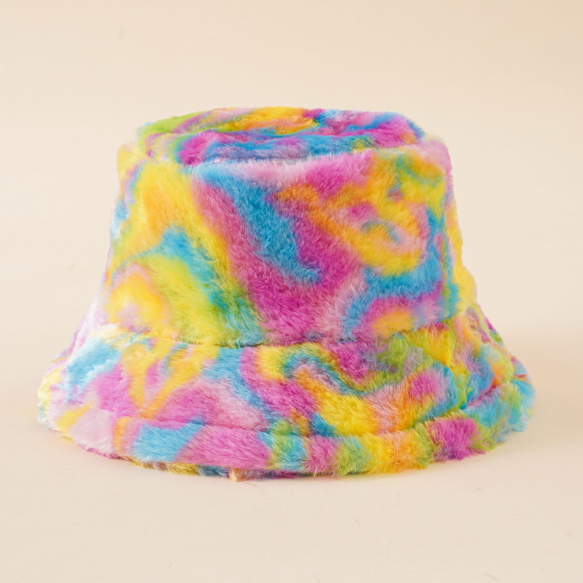 Color europeo y americano atado teñido sombrero de pescador moda hombres y mujeres Otoño e Invierno estilo coreano pintura de tinta Moda cuenca sombrero