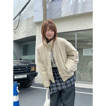 GAGD 乖巧时髦立领羽绒服女 韩系百搭单排扣小个子短款保暖羽绒服