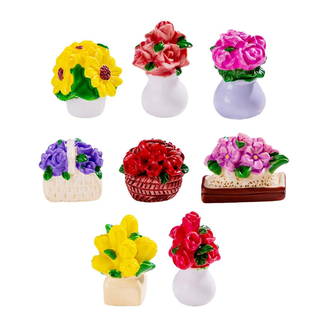 Симуляционная bouquet маленькая горшковая микропейзаж декоративная смола маленькие аксессуары поделки ювелирные изделия живой секционный пакет украшение автомобиля