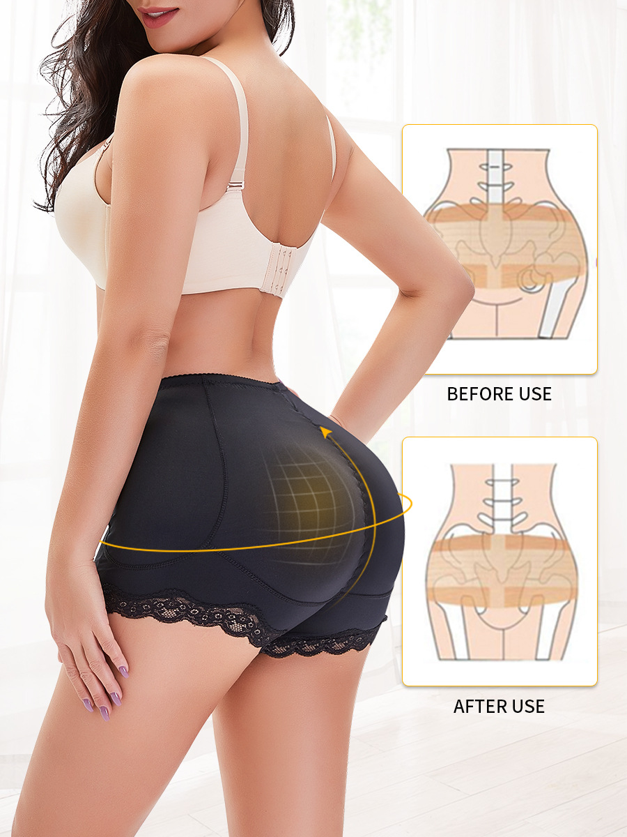 TOPMELON fat woman sponge body shaping plump buttocks wavy lace body-lifting underwear A199B