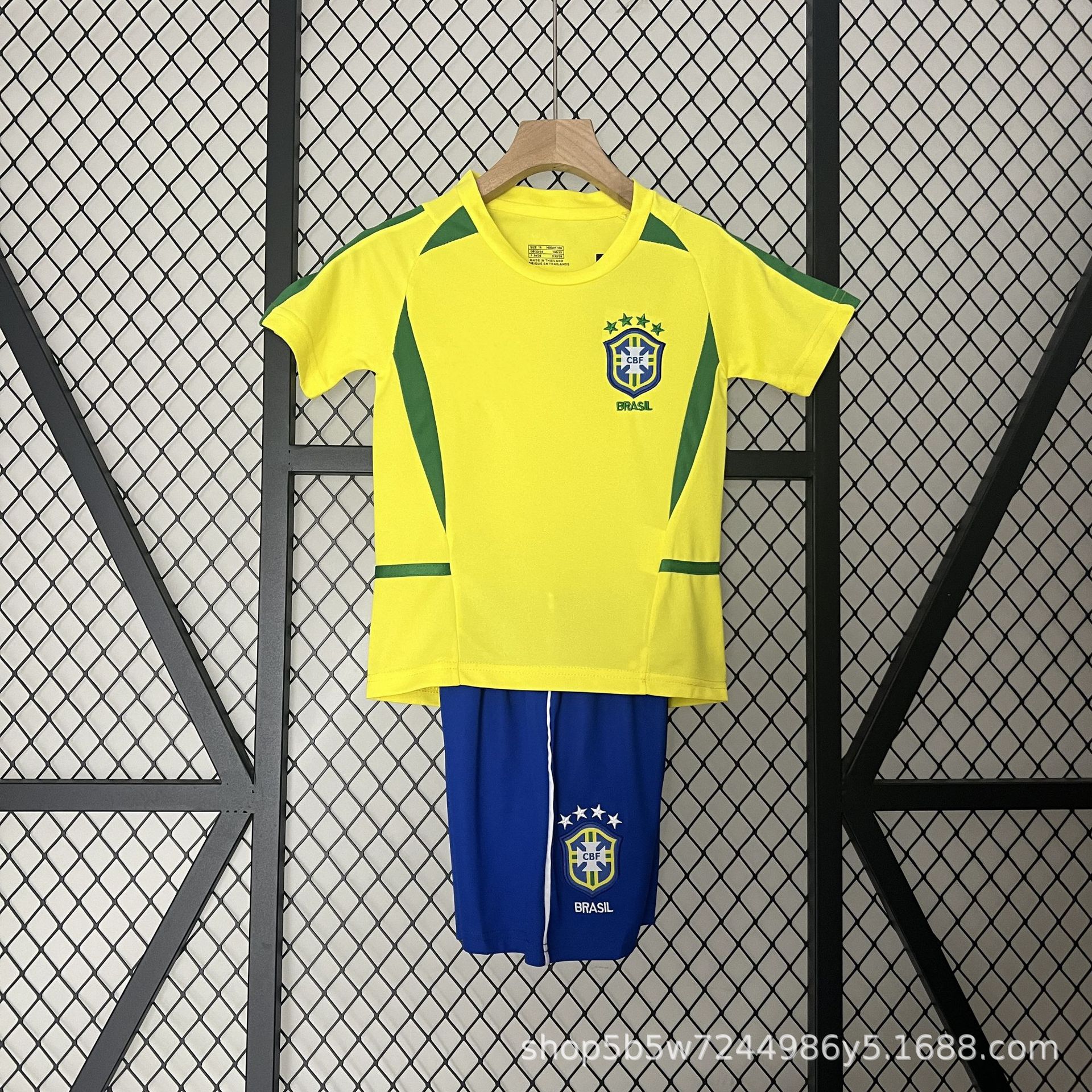 AC Brasil Alemania Real Madrid Camiseta de campo Ropa para niños Camiseta de fútbol Camiseta retro Traje de manga corta para niños